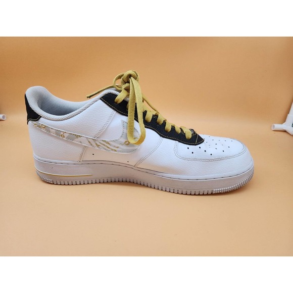 NIKE AIR FORCE 1 '07 LV8' GOLD LINKS ZEBRA SIZE US 13 Shoe. Sneaker DH5284-100 - Picture 7 of 8